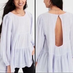 American Eagle Lilac Ruffle Blouse *NWT*
